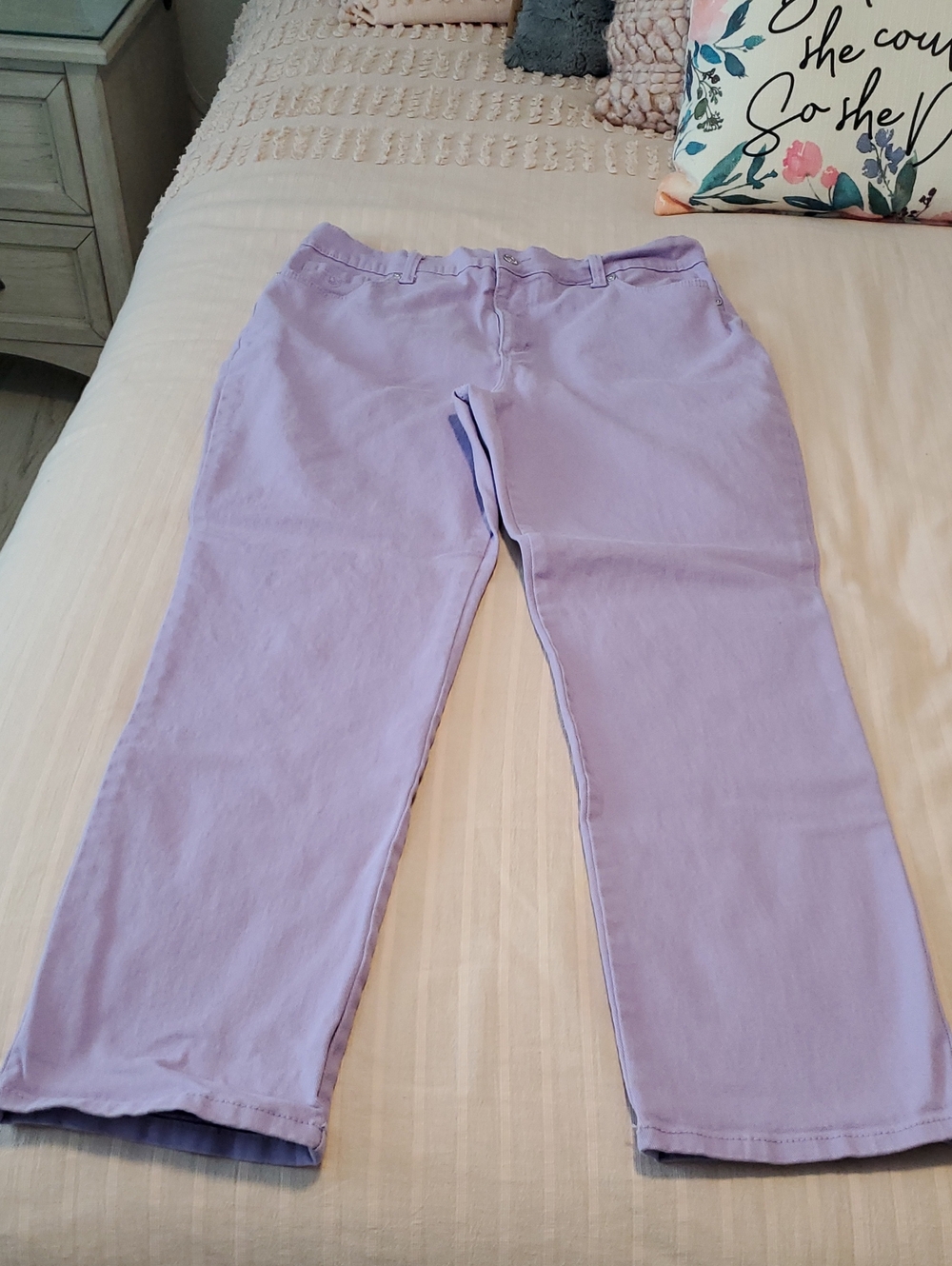 Gloria Vanderbilt Lavender Straight-Leg Pants